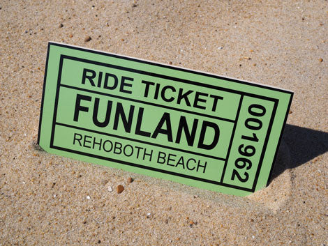 Wooden Ticket Sign