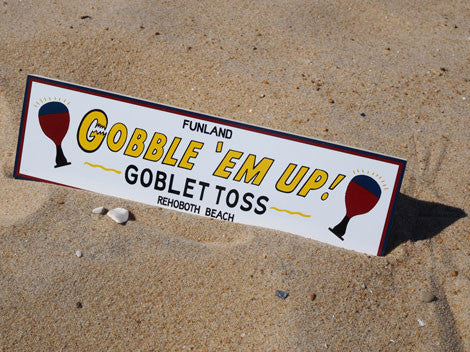 Wooden Goblet Toss Sign