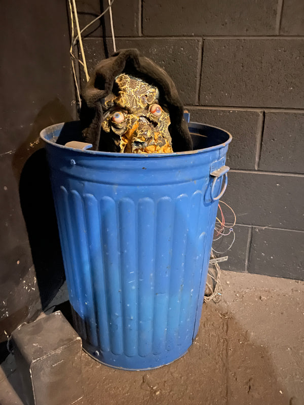 Blue Garbage Can Prop