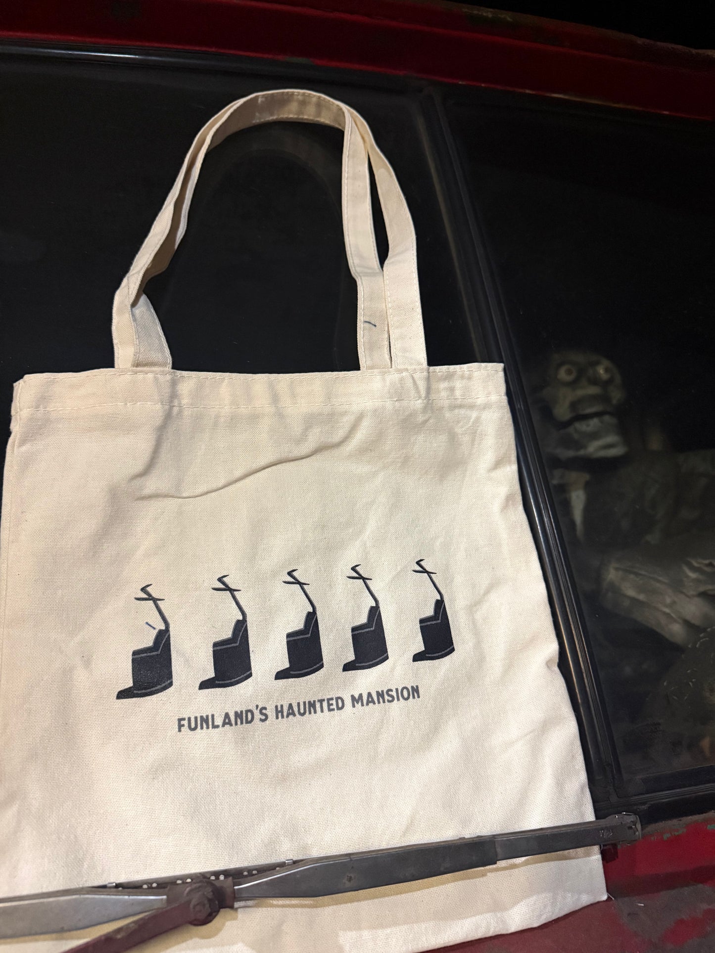 Haunted Mansion Car Canvas Tote Bag