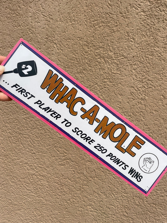 Wooden Whac-a-Mole Sign