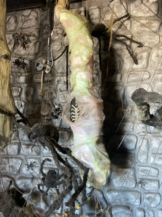 Spider Cocoon Prop w/ Skeleton Detail