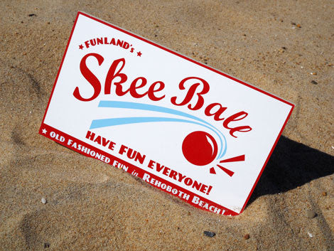 Wooden Skeeball Sign